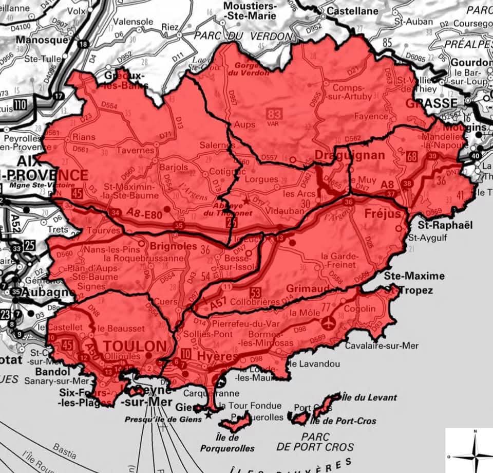 Risque incendie du Var le 16 août 2021